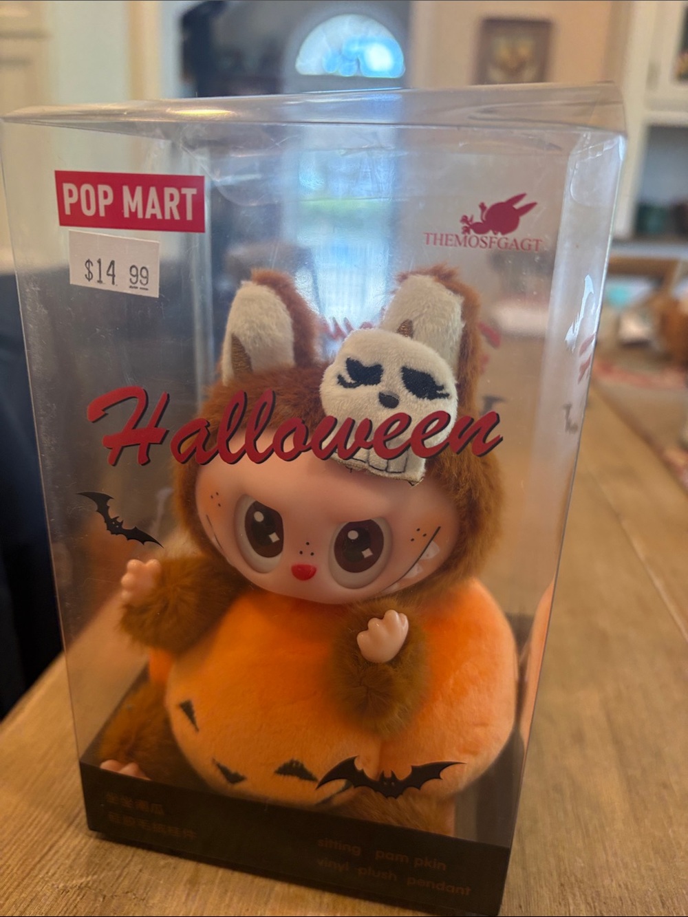 Pop Mart Labubu  Halloween Pumpkin Plush — Orange Costume Collectible